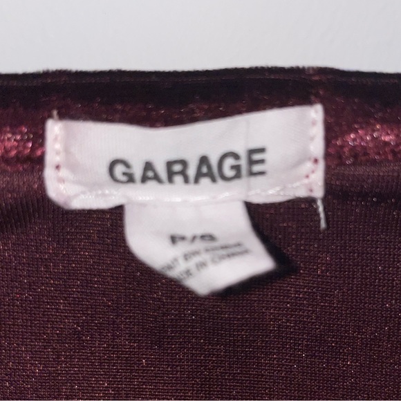 Garage Red Velvet Corset-style Crop top. Size: Small - Picture 5 of 6